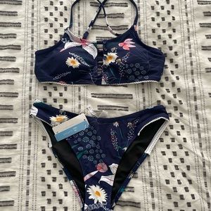 NWT Cupshe Floral Swim Set